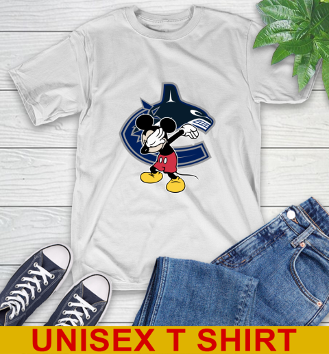 Vancouver Canucks NHL Hockey Dabbing Mickey Disney Sports T-Shirt