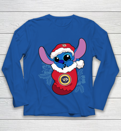 Nashville Predators Christmas Stitch In The Sock Funny Disney NHL Youth Long Sleeve 9