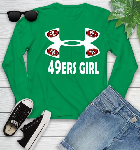 NFL San Francisco 49ers Girl Under Armour Football Sports Youth Long Sleeve 7
