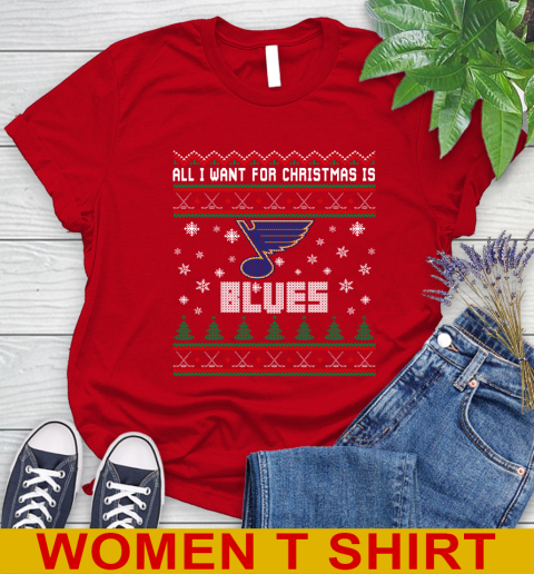 St.Louis Blues NHL Hockey All I Want For Christmas Is My Team Sports 95