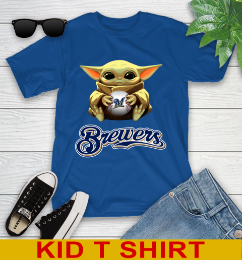 MLB Baseball Milwaukee Brewers Star Wars Baby Yoda Shirt 109