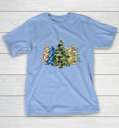 Camo Print Christmas Trees with Camouflage Print Xmas T-Shirt 10