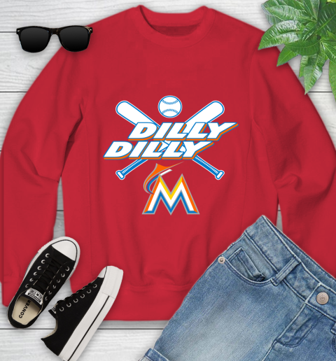 MLB Miami Marlins Dilly Dilly Baseball Sports Youth Sweatshirt 9