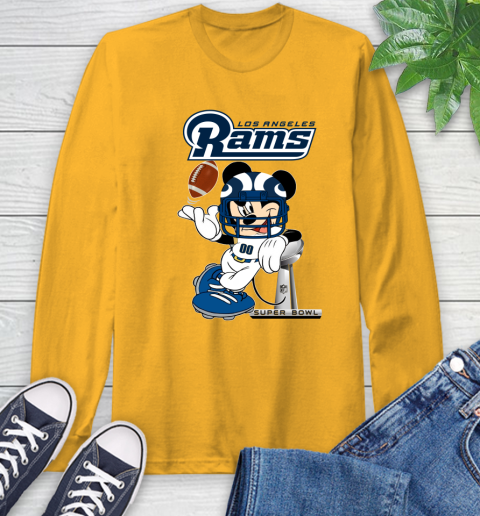 NFL Los Angeles Rams Mickey Mouse Disney Super Bowl Football T Shirt Long Sleeve T-Shirt 3