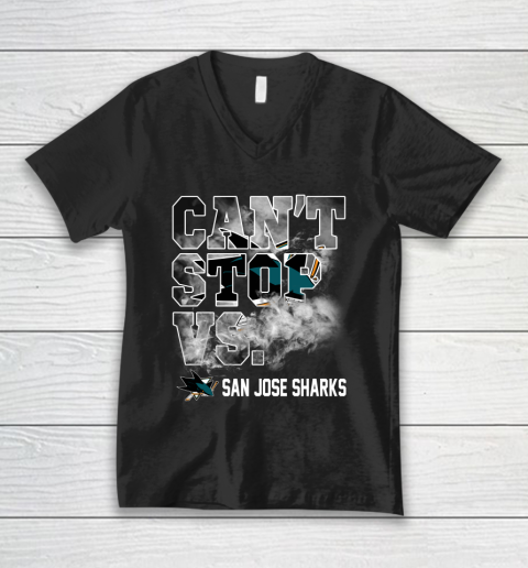 NHL San Jose Sharks Hockey Can't Stop Vs V-Neck T-Shirt
