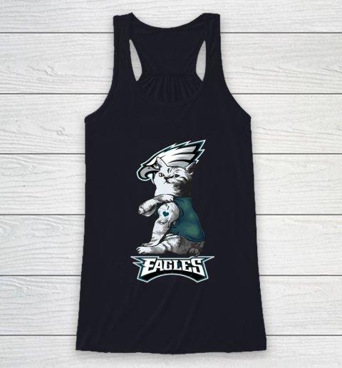 NFL Football My Cat Loves Philadelphia Eagles Racerback Tank 7