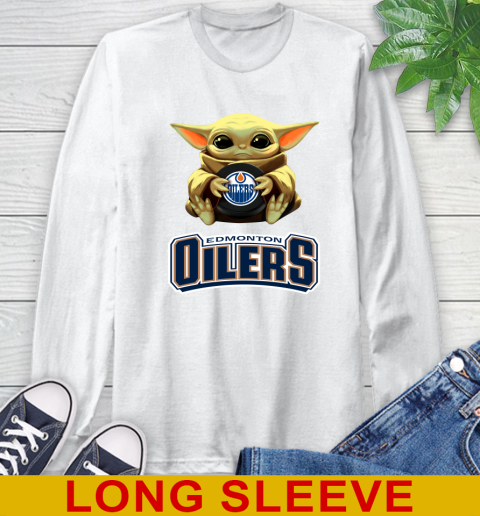 NHL Hockey Edmonton Oilers Star Wars Baby Yoda Shirt 58