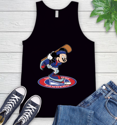 NHL Hockey New York Rangers Cheerful Mickey Disney Shirt Tank Top