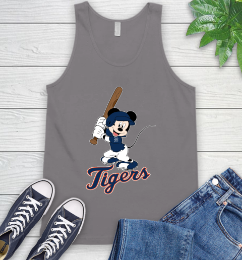 MLB Baseball Detroit Tigers Cheerful Mickey Mouse Shirt Tank Top 7