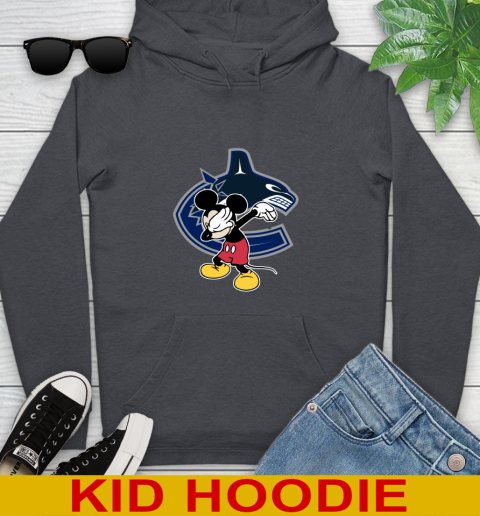 Vancouver Canucks NHL Hockey Dabbing Mickey Disney Sports Youth Hoodie 9