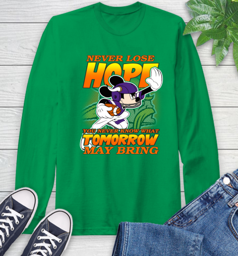 Minnesota Vikings NFL Football Mickey Disney Never Lose Hope Long Sleeve T-Shirt 8