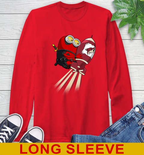 NHL Hockey Arizona Coyotes Deadpool Minion Marvel Shirt Long Sleeve T-Shirt 12