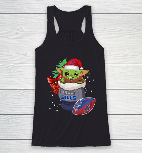 Buffalo Bills Christmas Baby Yoda Star Wars Funny Happy NFL Racerback Tank