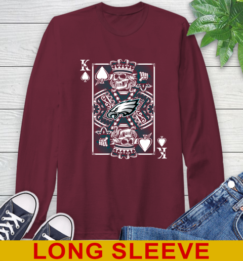 Philadelphia Eagles NFL Football The King Of Spades Death Cards Shirt Long Sleeve T-Shirt 7
