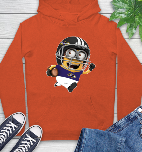 NFL Baltimore Ravens Minions Disney Football Sports Hoodie 5