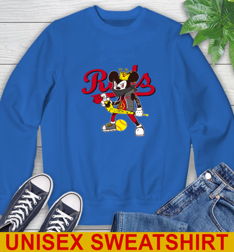Cincinnati Reds MLB Baseball Mickey Peace Sign Sports Sweatshirt 9