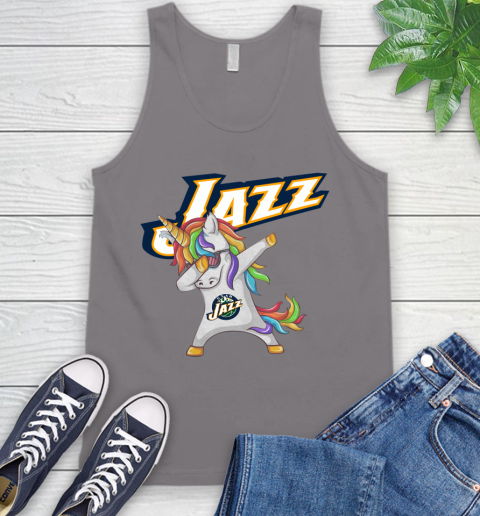 Utah Jazz NBA Basketball Funny Unicorn Dabbing Sports Tank Top 7