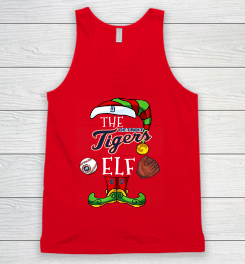 Detroit Tigers Christmas ELF Funny MLB Tank Top 5