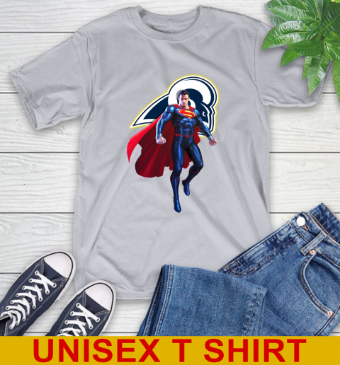 NFL Superman DC Sports Football Los Angeles Rams T-Shirt 6