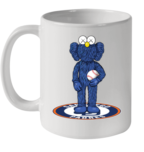 MLB Baseball San Diego Padres Kaws Bff Blue Figure Shirt Ceramic Mug 11oz