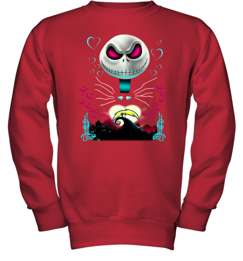 NFL Los Angeles Chargers Jack Skellington Sally The Nightmare Before Christmas Football zzJvT0DHZ2E youth sweatshirt 47 95 151514 front red