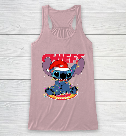 Kansas City Chiefs NFL Football noel stitch Christmas Racerback Tank - Image 6