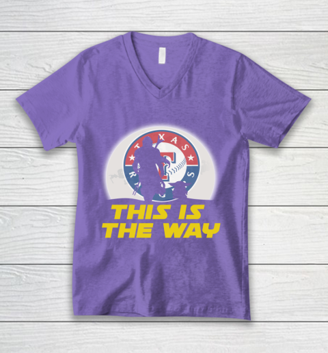 Texas Rangers MLB Baseball Star Wars Yoda And Mandalorian This Is The Way V-Neck T-Shirt 8