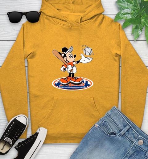 MLB Baseball New York Mets Cheerful Mickey Disney Shirt Youth Hoodie 3