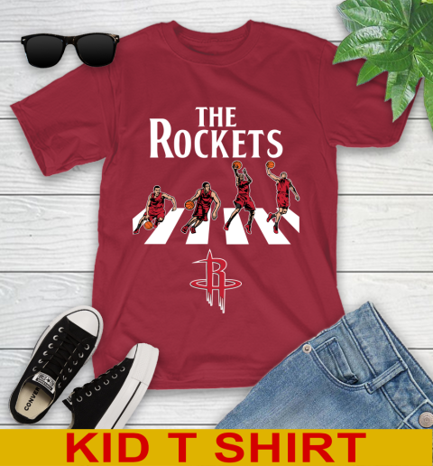 NBA Basketball Houston Rockets The Beatles Rock Band Shirt Youth T-Shirt 12