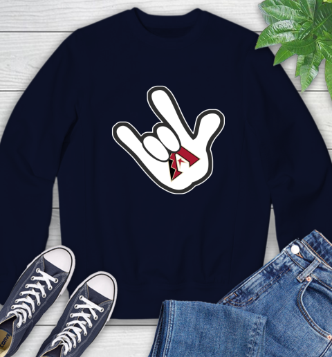 Arizona Diamondbacks MLB Baseball Mickey Rock Hand Disney Sweatshirt 3