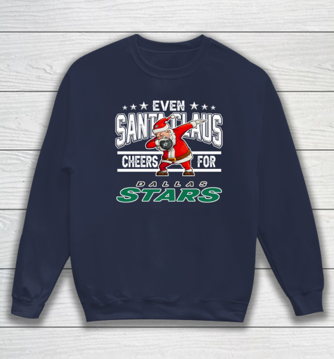 Dallas Stars Even Santa Claus Cheers For Christmas NHL Sweatshirt 2
