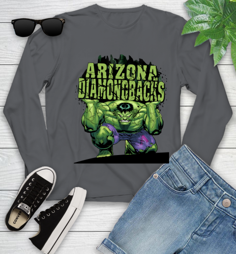 Arizona Diamondbacks MLB Baseball Incredible Hulk Marvel Avengers Sports Youth Long Sleeve 8