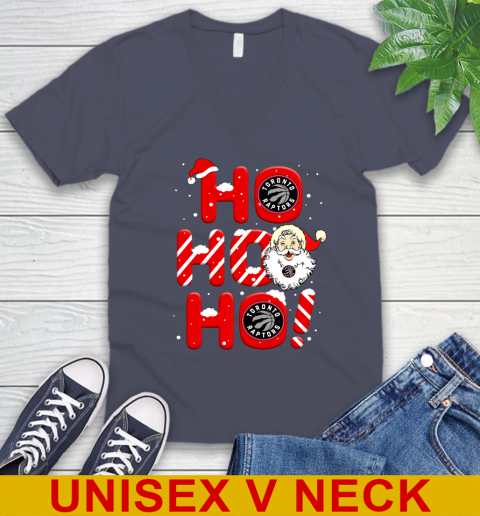 Toronto Raptors NBA Basketball Ho Ho Ho Santa Claus Merry Christmas Shirt V-Neck T-Shirt 7
