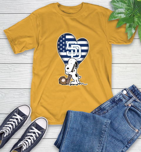 San Diego Padres MLB Baseball The Peanuts Movie Adorable Snoopy T-Shirt 3