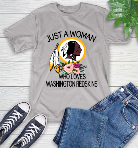 NFL Just A Woman Who Loves Washington Redskins Football Sports T-Shirt 12