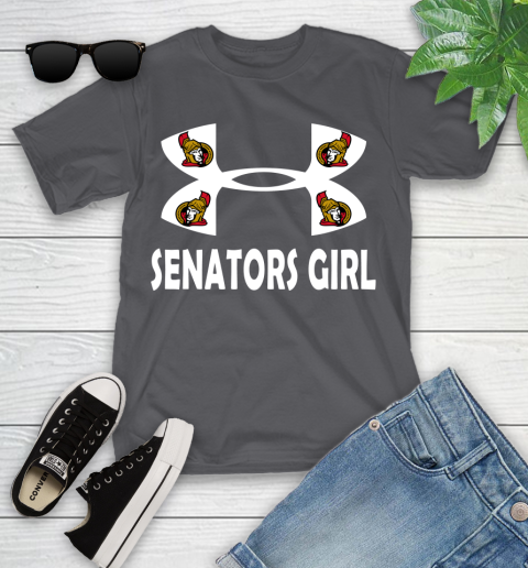 NHL Ottawa Senators Girl Under Armour Hockey Sports Youth T-Shirt 6
