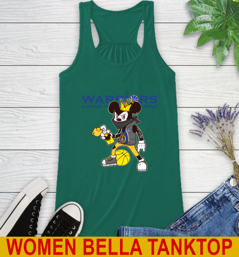 Golden State Warriors NBA Basketball Mickey Peace Sign Sports Racerback Tank 7