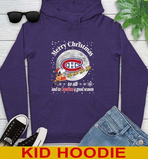 Montreal Canadiens Merry Christmas To All And To Canadiens A Good Season NHL Hockey Sports Youth Hoodie 5