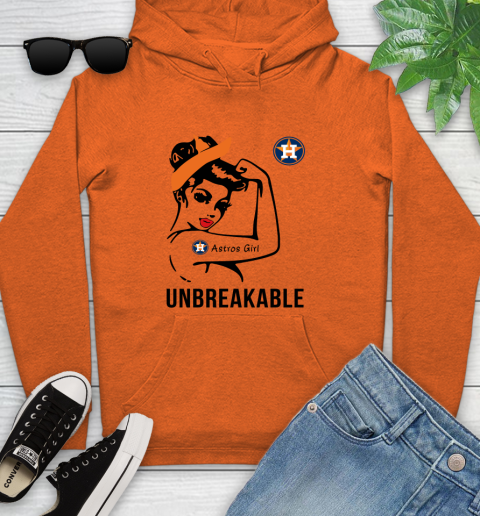 MLB Houston Astros Girl Unbreakable Baseball Sports Youth Hoodie 3