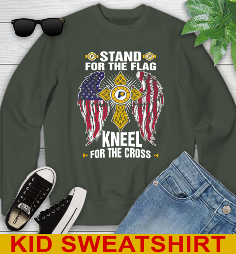 NBA Basketball Indiana Pacers Stand For Flag Kneel For The Cross Shirt Youth Sweatshirt 8