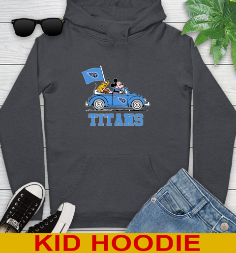NFL Football Tennessee Titans Pluto Mickey Driving Disney Shirt Youth Hoodie 9