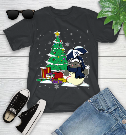 New York Yankees MLB Baseball Cute Tonari No Totoro Christmas Sports Youth T-Shirt