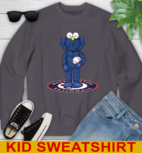 MLB Baseball Washington Nationals Kaws Bff Blue Figure Shirt Youth Sweatshirt 6