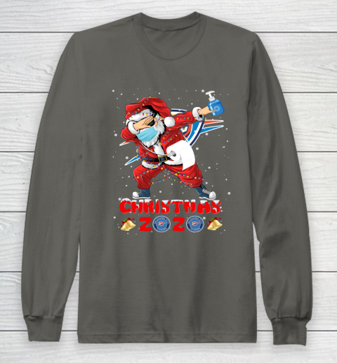 Oklahoma City Thunder Funny Santa Claus Dabbing Christmas 2020 NBA Long Sleeve T-Shirt 5