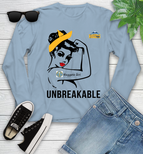 NBA Denver Nuggets Girl Unbreakable Basketball Sports Youth Long Sleeve 6