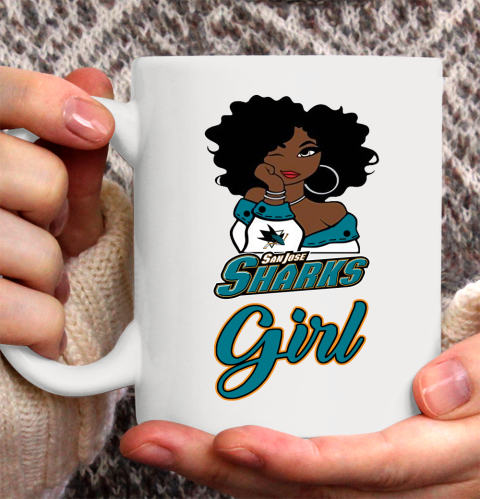 San Jose Sharks Girl NHL Ceramic Mug 11oz 4