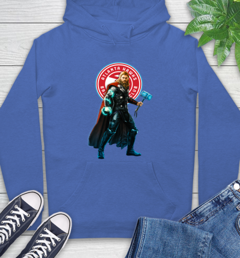 NBA Thor Avengers Endgame Basketball Atlanta Hawks Hoodie 9