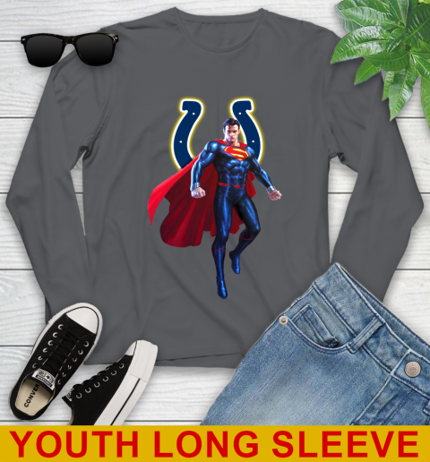 NFL Superman DC Sports Football Indianapolis Colts Youth Long Sleeve 9