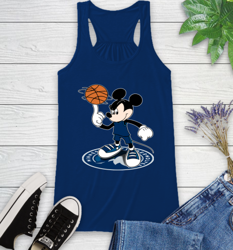 NBA Basketball Minnesota Timberwolves Cheerful Mickey Disney Shirt Racerback Tank 8