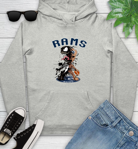 NFL Los Angeles Rams Football Venom Groot Guardians Of The Galaxy Youth Hoodie